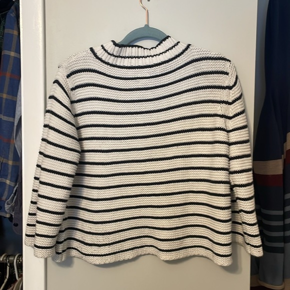 La Vie Rebecca Taylor Striped Knit Sweater, Size Large - Picture 5 of 6
